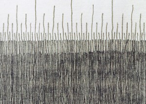 Detail image of "Infinite Division" drawing created using graphite on paper