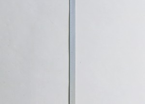 Image of wall hung "Measure XI" sculpture created from bandsawn aluminum