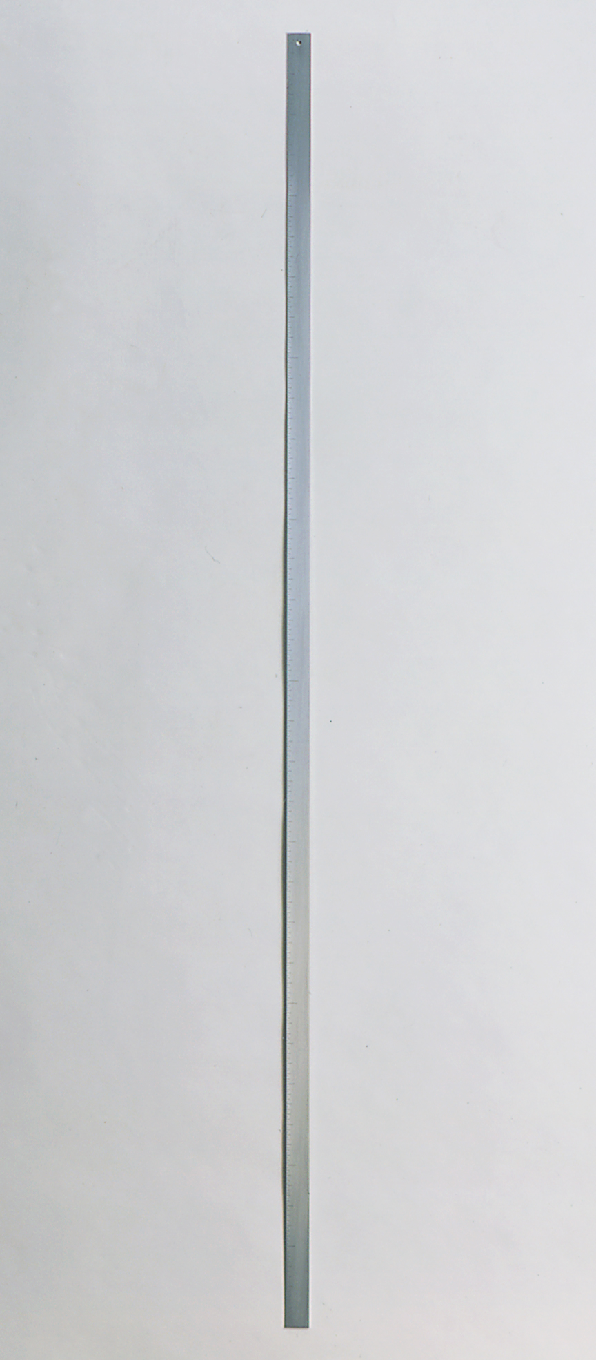 Image of wall hung "Measure XI" sculpture created from bandsawn aluminum
